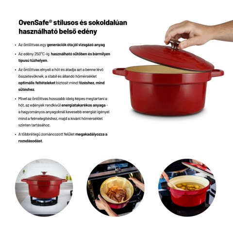 Lauben OvenSafe®️ Multicooker 6000RS - Multifunkciós főzőedény